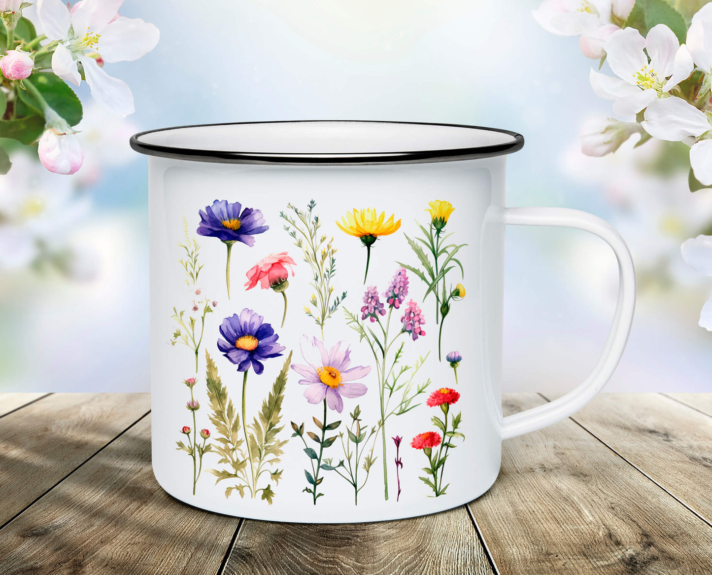 Kvety 5 - smaltovaný hrnček