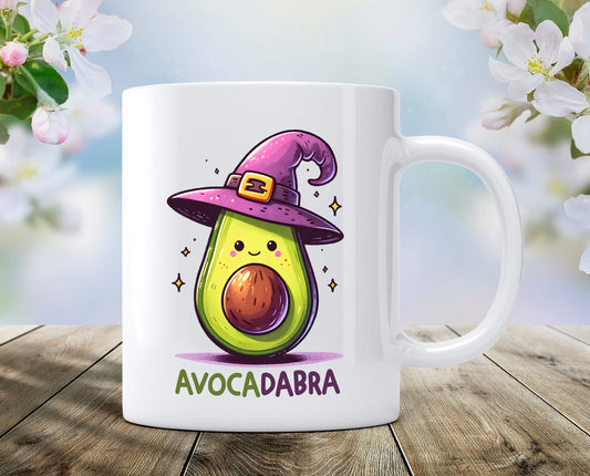 AVOCADABRA - biely keramický hrnček