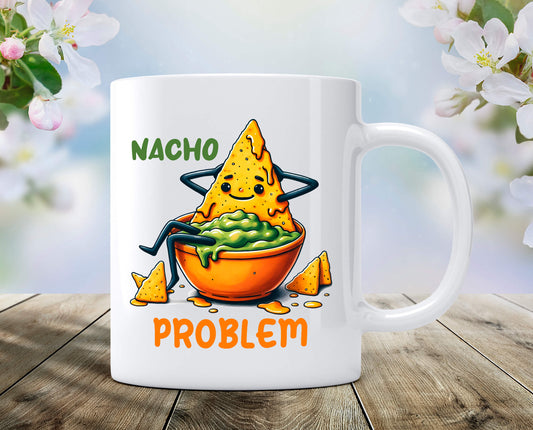 NACHO PROBLEM - biely keramický hrnček